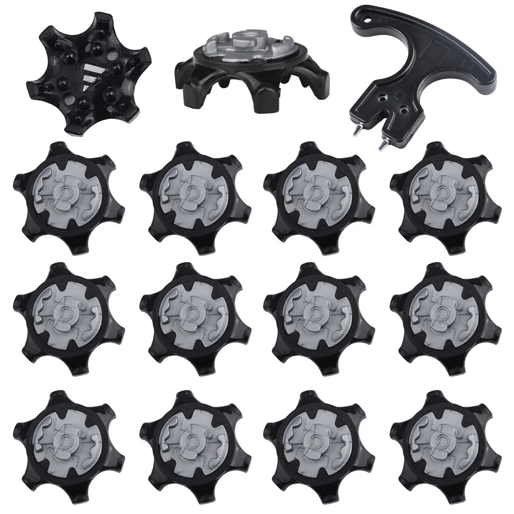 14Pcs Durable Replacement Golf Shoe Spikes - Ultra Thin Cleats for Ping System - Fast Twist Design