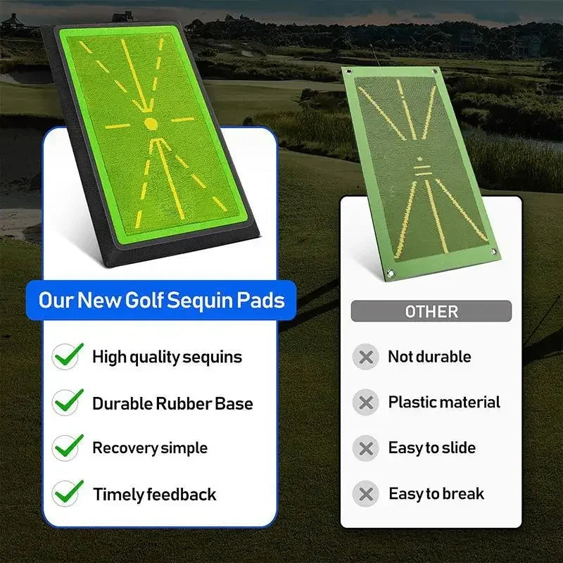 Golf Strike Mat - Ultimate Training Tool for Beginners | Swing Detection & Improvement Pad PM130-B